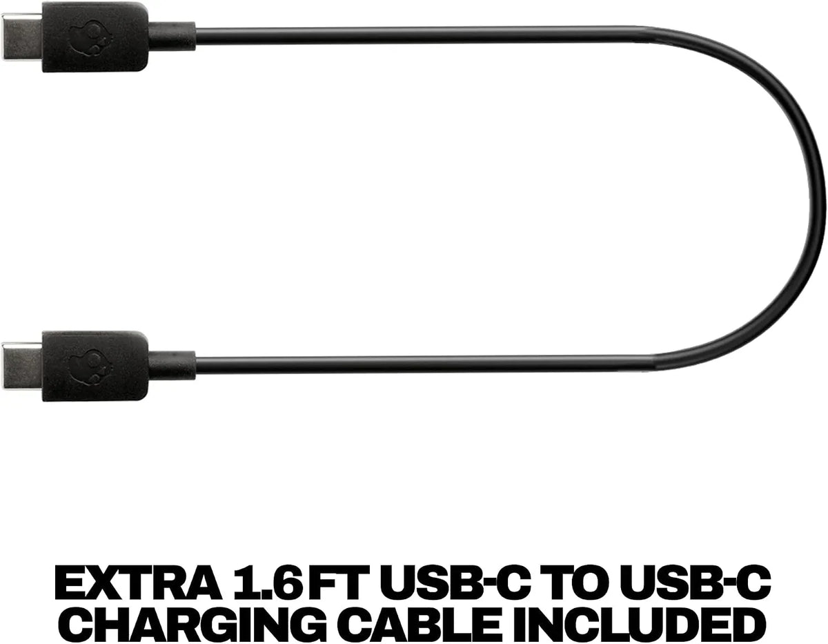 Skullcandy Hesh ANC Wireless Over-Ear Bluetooth Headphones with Extra USB-C Charging Cable, Active Noise Canceling, 22 Hrs Battery, Foldable Lightweight Design, Microphone iPhone Android - Preppy Sage
