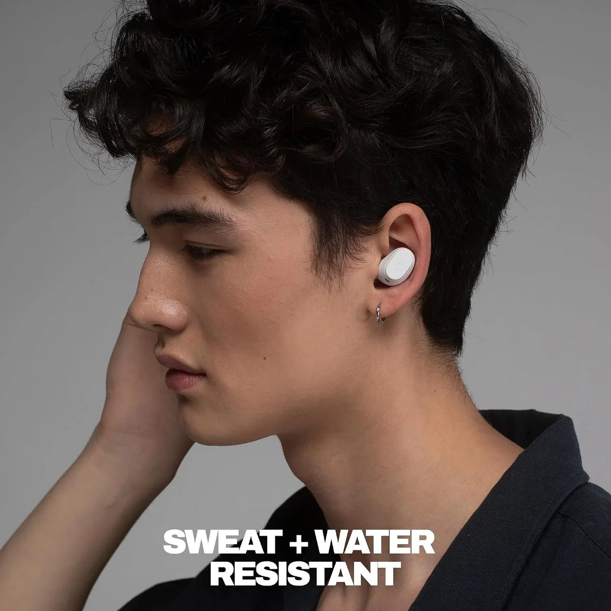 Skullcandy Dime 360 Wireless Earbuds with Clip-Anywhere Case - Bone