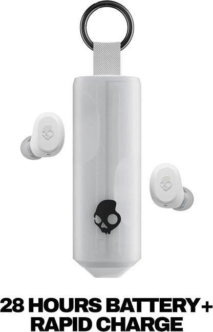 Skullcandy Dime 360 Wireless Earbuds with Clip-Anywhere Case - Bone