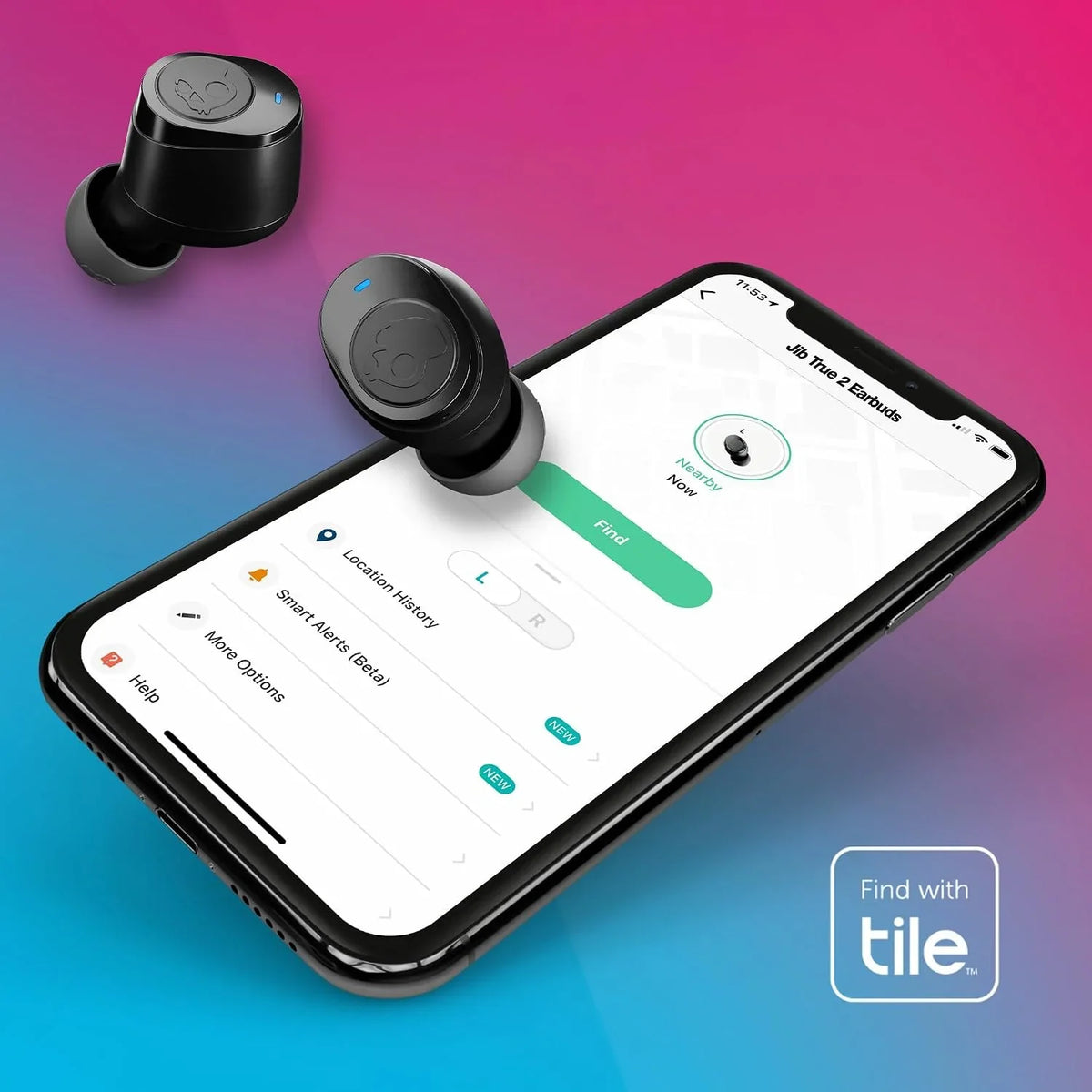 Skullcandy Jib True 2 Wireless In-Ear Bluetooth Earbuds - True Black