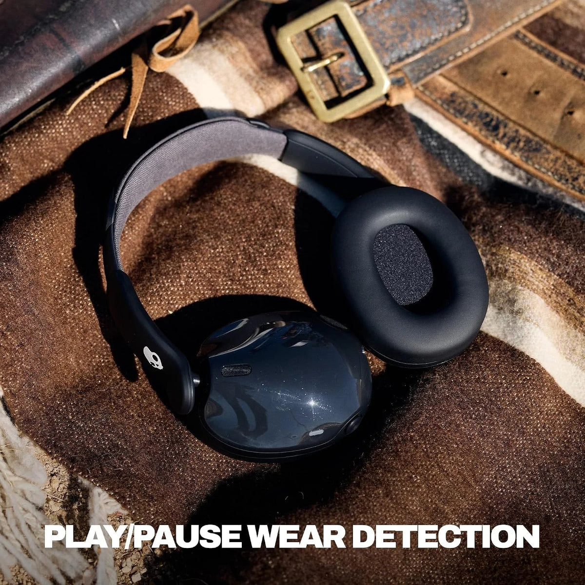 Skullcandy Hesh 540 ANC Wireless Over-Ear Bluetooth Headphones With THX Spatial Audio, Active Noise Cancelling, Personalized Sound, Up To 65 Hours Battery, Microphone For iPhone Android - True Black
