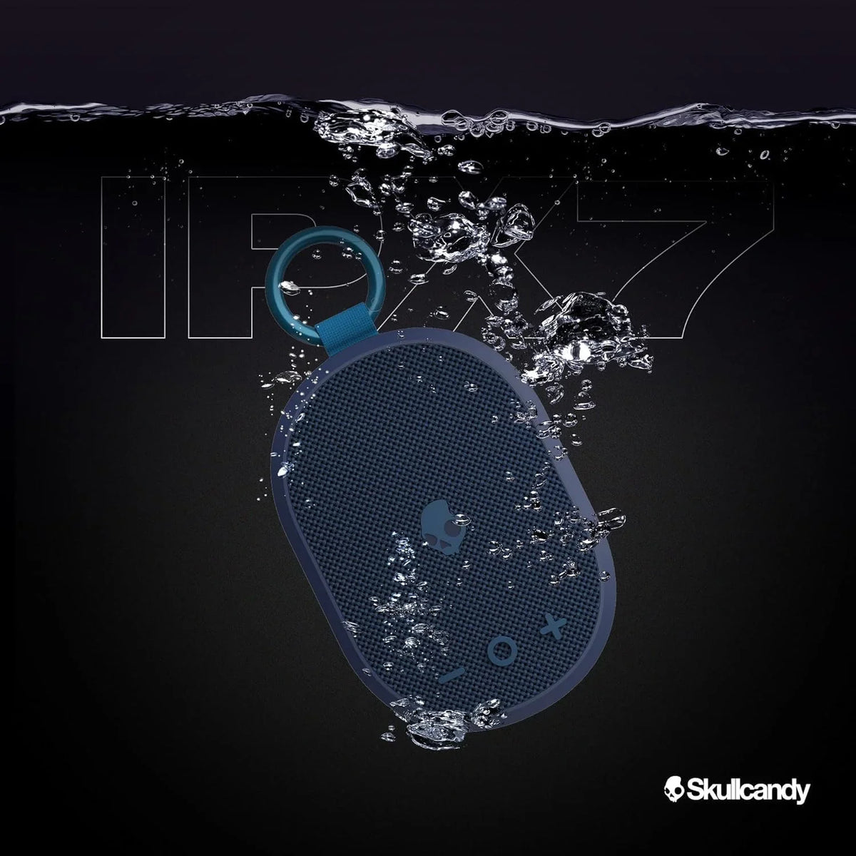 Skullcandy XT Wireless Bluetooth Speaker - IPX7 Waterproof Portable Speaker with Dual Custom Passive Radiators, Nylon Wrist Wrap, & True Wireless Stereo (Kilo XT, Black)
