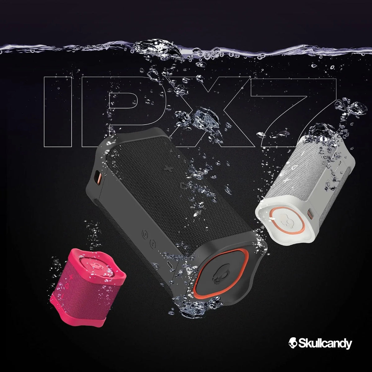Skullcandy Terrain Wireless Bluetooth Speaker - IPX7 Waterproof Portable Speaker with Dual Custom Passive Radiators, 14 Hour Battery, Nylon Wrist Wrap, & True Wireless Stereo (Green)