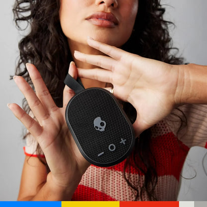 Skullcandy Ounce+ Wireless Bluetooth Speaker - IPX7 Waterproof Mini Portable Speaker with 16 Hour Battery, True Wireless Stereo, and Ballistic Nylon Carry Strap (Bone)