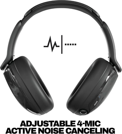 Skullcandy Hesh 540 ANC Wireless Over-Ear Bluetooth Headphones With THX Spatial Audio, Active Noise Cancelling, Personalized Sound, Up To 65 Hours Battery, Microphone For iPhone Android - True Black