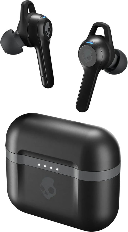 Skullcandy Indy Evo in-Ear Wireless Earbuds, 30 Hr Battery, Microphone, Works with iPhone Android and Bluetooth Devices - Black