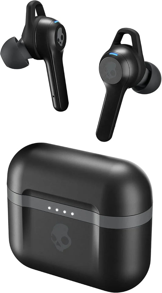 Skullcandy Indy Evo in-Ear Wireless Earbuds, 30 Hr Battery, Microphone, Works with iPhone Android and Bluetooth Devices - Black